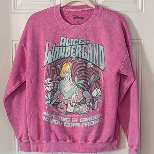 Disney Pink Alice in Wonderland Graphic Sweatshirt Size S